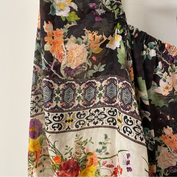 Alice + Olivia Clarabelle Tie Front Silk Blouse - Picture 6 of 6